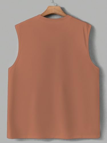 Image of Polycotton Tank Tops for Men - Sleeveless Round Neck T-Shirts | Comfortable Gym & Casual Wear Vest (Pack of 2)