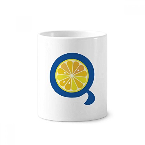 Tasse blanche alphabet orange en céramique pour illuminer votre pause café