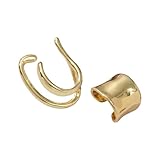 Juego de 2 delicados aretes a juego, fáciles de llevar sin necesidad de perforación, elegantes y minimalistas para el día a día, One Size, como se describe, como se describe
