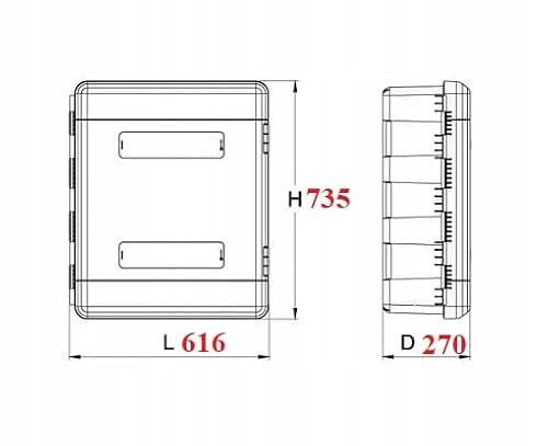 DAKEN SKRZYNIA NARZĘDZIOWA SZAFKA 616x735x270 TIR
