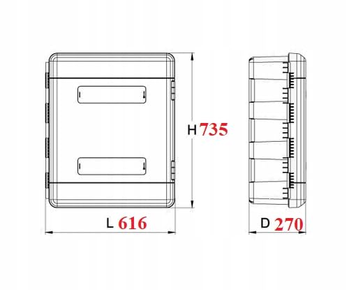 DAKEN SKRZYNIA NARZĘDZIOWA SZAFKA 616x735x270 TIR