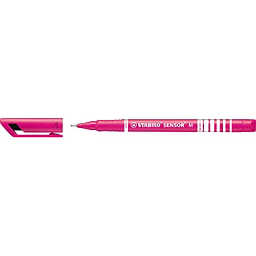 STABILO - Fineliner mit gefederter Spitze - SENSOR M - medium - Einzelstift - pink