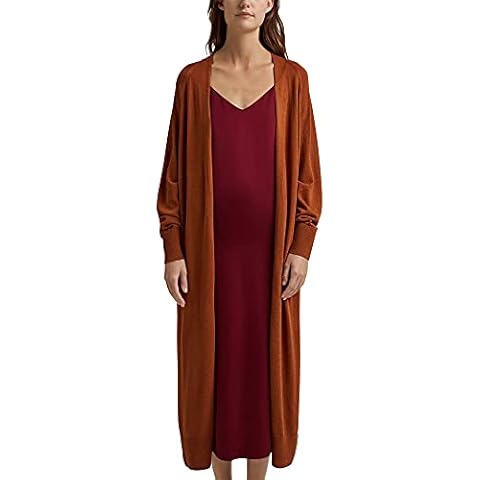 ESPRIT Damen Strickjacke 041ee1i312, 235/Caramel Cover