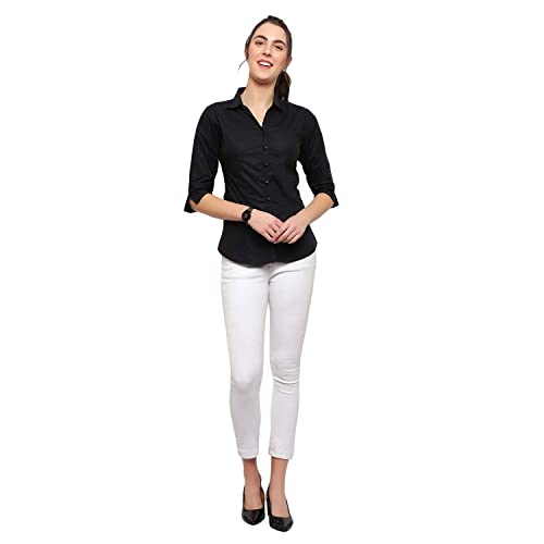 Image of Blue Ronin Women 3 /4 Sleeve Stylish Western Official Formal Shirts Regular fit Shirts for Women
