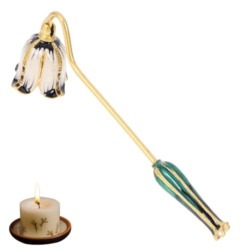 Opaltool Apagavelas, Apagavelas de Mecha de Lata con Estampado de Flores Vintage para el hogar Apagavelas de Mecha de Metal