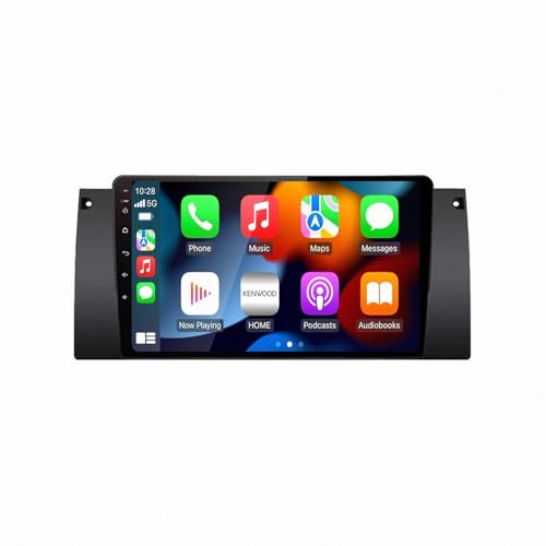 Radio coche 2 DIN para BMW Serie 5 E39 con pantalla CarPlay y cámara trasera