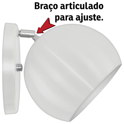 Arandela Retrô Bola Lavabo Banheiro Corredor Sacada Branco