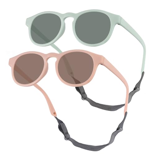 TYSM-CC 2Stück Baby Sonnenbrille 0-3 Jahre | Polarisierte...