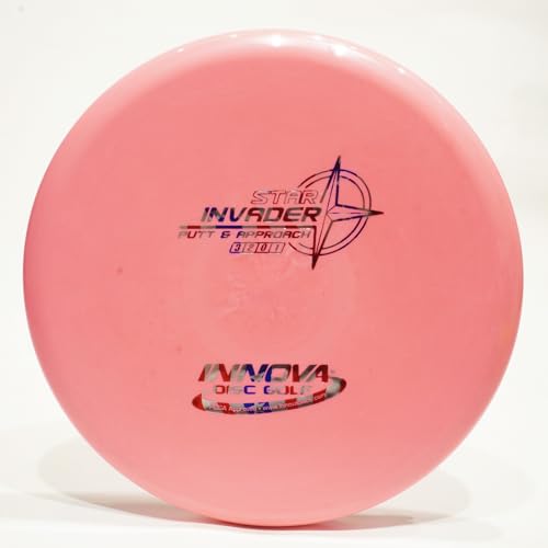 Innova Star Invader Disc Golf Putter & Approach Disc, Pick Color/Weight [Stamp & Exact Color May Vary] Pink 170-172 Grams