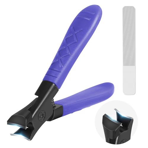 LOPHE Tagliaunghie Professionale, 2 Pcs Tagliaunghie Set, Tagliaunghie per Unghie Piedi con Design Antispruzzo, Taglia Unghie Grande per Uomo Donna Adulto(Manico in rete blu)