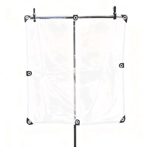 Toldo transparente de 100 x 110 cm con ojales para protección exterior de terraza 2