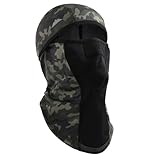 Tough Headwear Balaclava Ski Mask for Men and Women - Winter Shiesty Mask Cover - Cold Weather Full Face Masks - Snow Gear - Skiing, Snowboarding, Running & Motorcycle - Green Camo