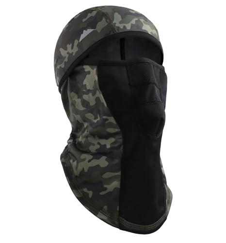 Tough Headwear Balaclava Ski Mask for Men and Women - Winter Shiesty Mask Cover - Cold Weather Full Face Masks - Snow Gear - Skiing, Snowboarding, Running & Motorcycle - Green Camo