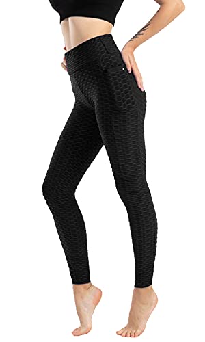 Color Cosplayer Black Butt Lifting Sexy Yoga Leggings For Women High Waist Plus Size Tummy Control Pants With Pockets thumb #4
