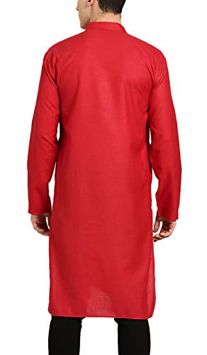 Image of SOJANYA Men's Cotton Straight Fit Casual(Since 1958 Solid Kurta Crafted for Elegance