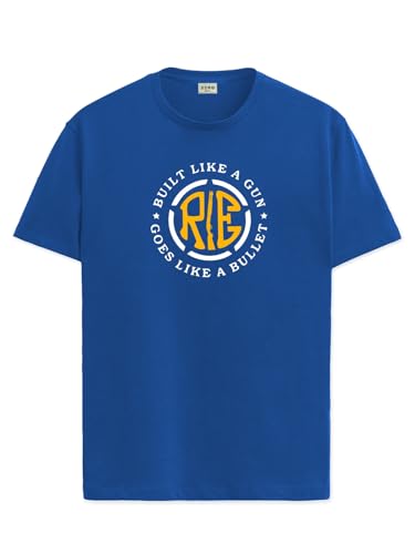 T-shirt 100 % coton ADRO pour homme avec imprimé haut de gamme et finitions soignées