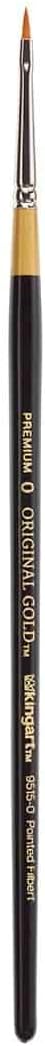 KINGART Premium 5 pc. Original Gold 9515 Series Pointed Filbert Artist Brush Set, Synthetic Golden Taklon Hair for Acrylic, Oil, Watercolor and Gouache Paint, Short Handle,5 Sizes: 0, 2, 4, 6, 8