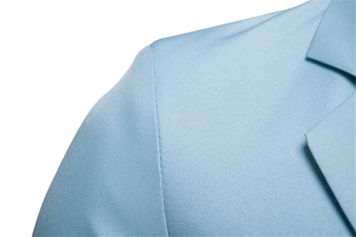Men Solid Casual Suit Coat One Button Slim Fit Blazer Jackets for Business Wedding Party Banquet3