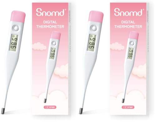 Image of Digital Oral Thermometer for Adults and Children with LCD Display, Oral Thermometer for Baby with Fever Alarm Rectal & Underarm Use, Fast Reading Thermometer (Pack of 2)
