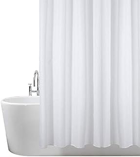 ANSIO® Shower Curtain Mould and Mildew Resistant 180 x 180 cm (71 x 71 Inch) | 100% Polyester - Solid White - Pack of 2