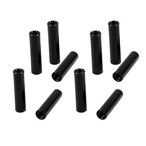 100Pcs M3X37 OD=5mm Aluminum Round Standoffs for RC/Drone/Quadcopter/FPV/Racing Car/Simracing/Mechanical Accessories Model Parts (Round Standoff 37mm,Black,100)