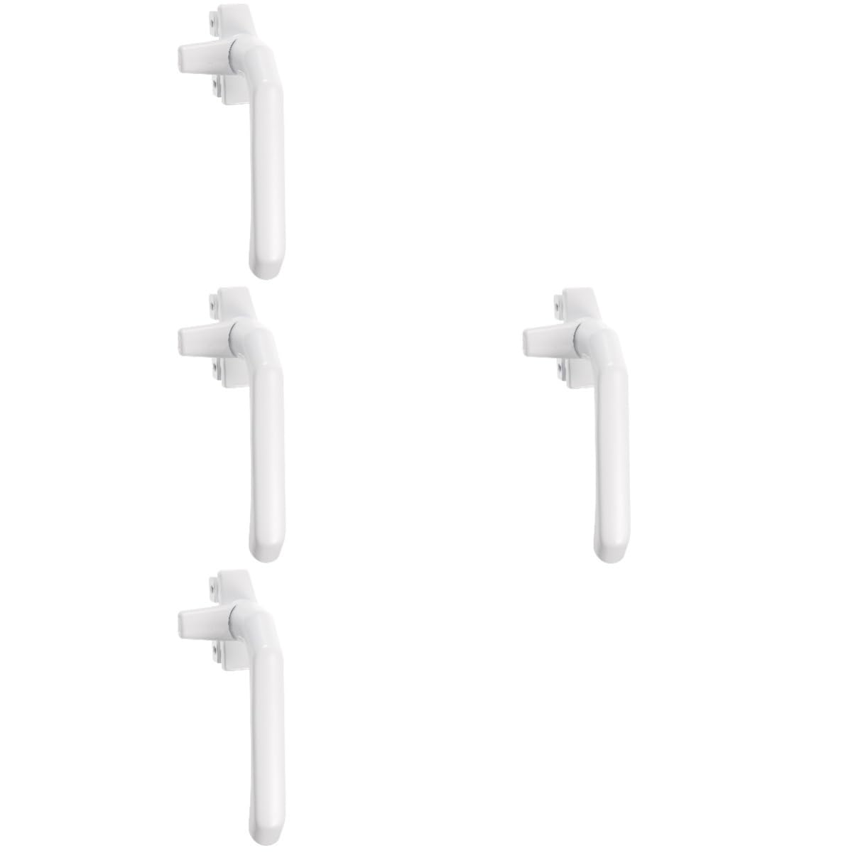 NUOBESTY 4 Stück Fensterkurbel Mechanismus Fensteröffnergriff Fensterbeschläge handhaben Griffe Rechtshänder-Flügelantrieb Ersatz-Fenstergriff Aluminiumlegierung Weiß
