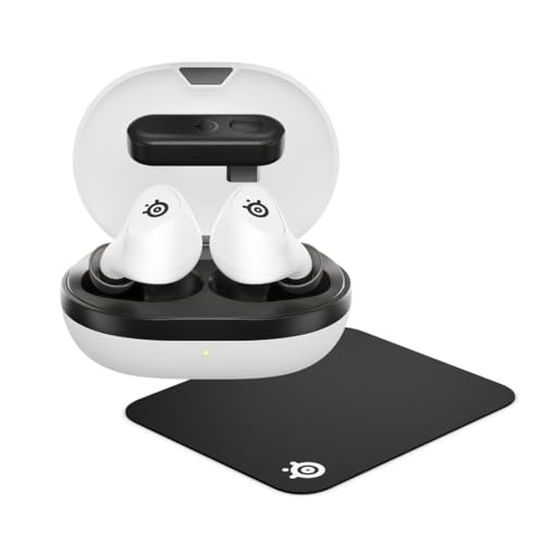 【特価公式セット】SteelSeries ゲーミングワイヤレスイヤホン Arctis GameBuds white +【QcKマウスパッドセット】
