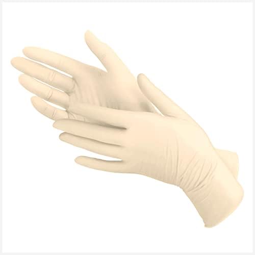 Green Direct Disposable Latex Gloves Powder Free Cleaning Gloves Size Small, Pack of 100