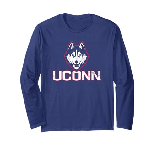 University of Connecticut UConn Huskies Distressed Primary Long Sleeve T-Shirt