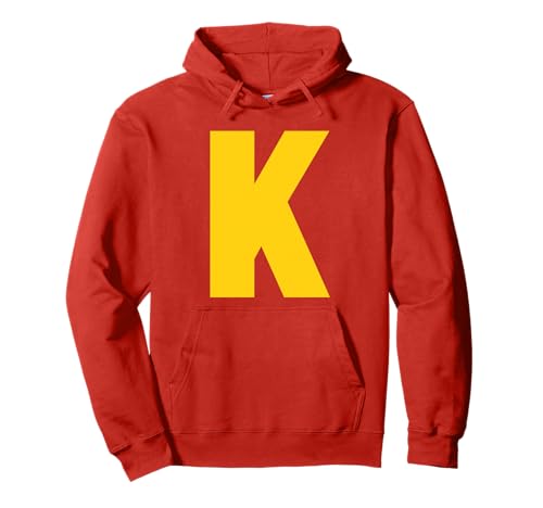Letter K Chipmunk Group Matching Halloween Costume Initials Pullover Hoodie