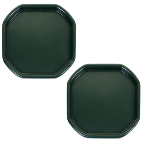 𝐒𝐞𝐭 𝐎𝐟 𝟐 – Small 70cm x 70cm Tuff Spot Trays for Messy Play, Sand and Water Activities, Cement Mixing, Plaster Work, Gardening, Outdoor Games, and Creative DIY Projects (Dark Green)