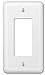 Amerelle Devon Single Rocker Steel Wallplate in White