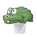 Próżniowy basen Basen Chlor Floater Basen Vinyl Pływający Cute Crocodile Basen Basen Dyfuzor Dozownik Chlorowy Dla basenów naziemnych, małe baseny, spa