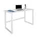 Produktbild hjh OFFICE 830079 Schreibtisch 120x60 cm WORKSPACE Light I Weiß schmaler Computertisch mit Stahlgestell