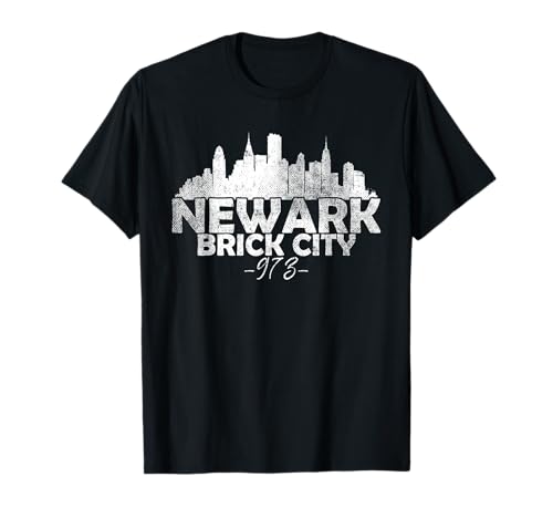 Newark New Jersey NJ Brick City Skyline T-Shirt
