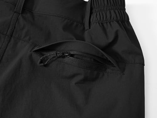 donhobo Damen Shorts Leichte Schnelltrocknend Atmungsaktiv Wanderhose Outdoor Sport Cargohose Sommer Bermuda Freizeit Kurze Hose (Schwarz, XL)