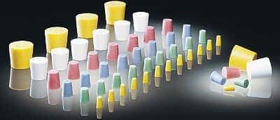Cole-Parmer Solid Color-Coded Silicone Stoppers, Standard Size 13.5, Green; 1/Bag