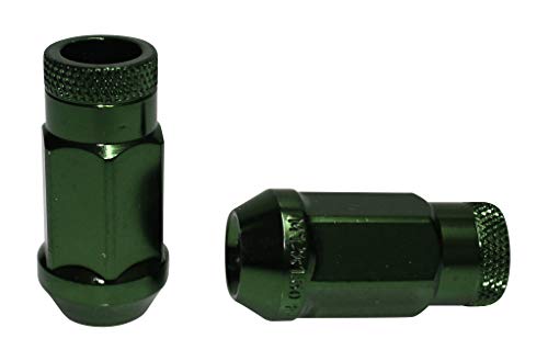 Tuercas M12 x 1,5 Japón Racing de acero forjado verde para evitar vibraciones en llanta 1