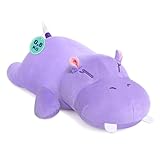 shownicer Animal lesté, hippopotame, en peluche, 0,82 kg, poids : 0,82 kg, convient aux adultes et enfants de 3 ans et plus (hippopotame A, 35 cm)