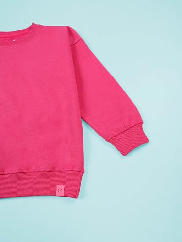 Image of KiddoPanti Boys Solid Round Neck Full Sleeve Fleece Sweatshirt | 60% Cotton 40% Polyester | Soft Warm Winter Pullover | Ribbed Cuffs & Hem | Casual Winter Sweatshirt for Kids