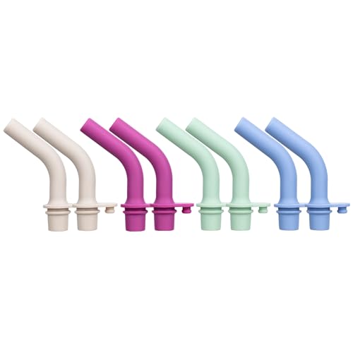 Pandaloo® Replacement Silicone Straw Tips – 4-Pack – Soft & Safe Sippy Spout Replacements – Fits Pandaloo Cups (Mason Jar & Stainless Steel) – BPA-Free, Food Grade Silicone – 5 Color Options