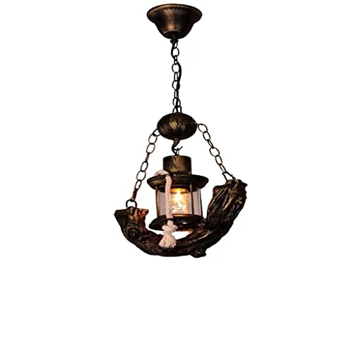 Lustre en résine industriel vintage : illuminez un salon sombre avec une suspension rétro