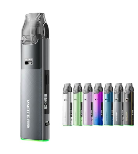 VOO POO Vmate Pro 2 Pod ブイメイト プロ2 ポッド ブープー System Kit 1500mAh 3ml 30W 電子タバコ Vape ベイプ スターターキット ニコチンフリー (Space Grey)