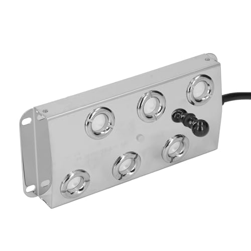 Rengue Generador de Niebla Ultrasónica, Nebulizador de 6 Cabezales de 4,5 L/h con Fuente de Alimentación Impermeable IP67 para Decoración de Invernadero de Jardín y Estanque