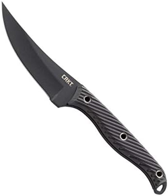 CRKT Clever Girl Fixed Blade Knife with Sheath: Powder Coated SK5 Steel, Upswept Blade, Textured Nylon Handle, Molle Compatible Sheath 2709