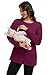 Smallshow Women's Nursing Sweatshirt Tops Fleece Long Sleeve Breastfeeding Clothes Maroon,L