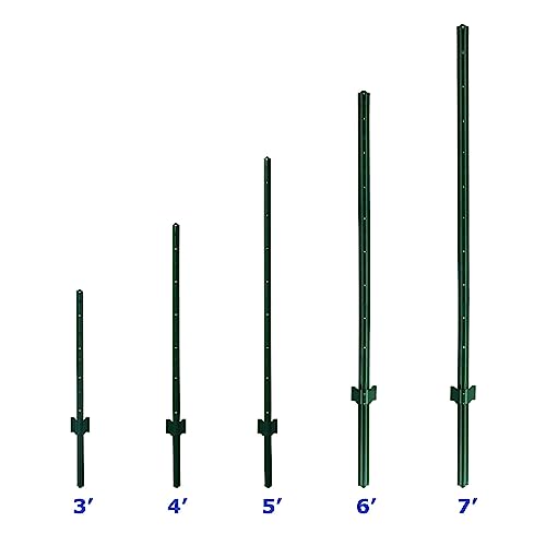Green Fence U Post 3',Pack of 10