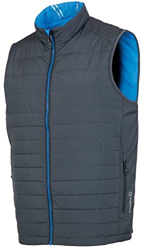 Sunice Michael Men's Ultra-Lightweight Thermal Reversible Vest (Xx-Large, Charcoal/Vibrant Blue) #TOP8