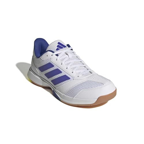 adidas Herren Ligra 8 Mens Indoor Shoes, FTWR White/Solar Purple/semi Lucid Blue, 42 EU – Ansicht 3