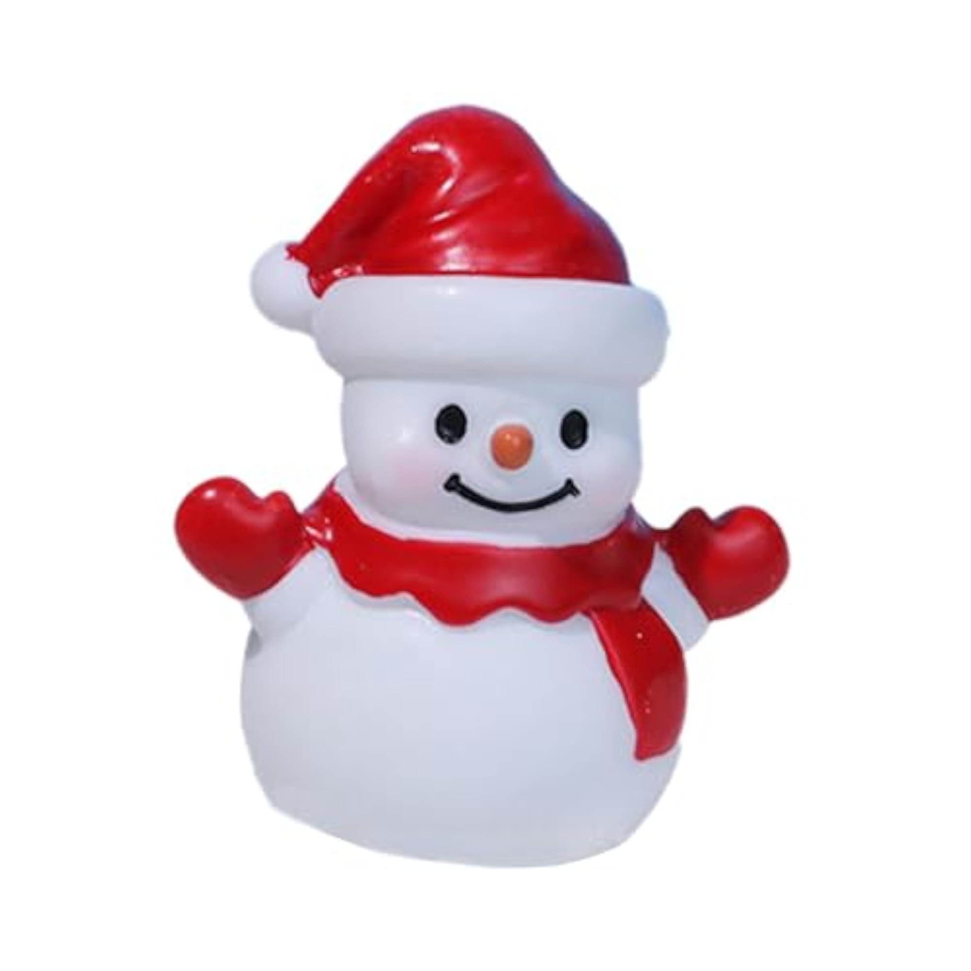 Miniature Christmas Snowman Statue for DIY Garden
